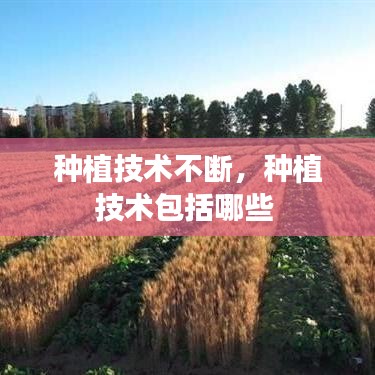 種植技術(shù)不斷，種植技術(shù)包括哪些 
