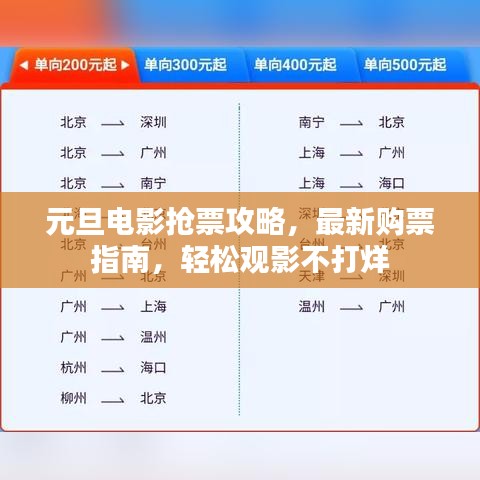 元旦電影搶票攻略，最新購票指南，輕松觀影不打烊