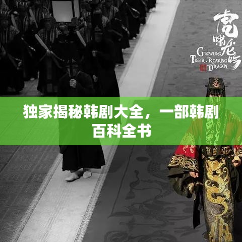 獨家揭秘韓劇大全，一部韓劇百科全書