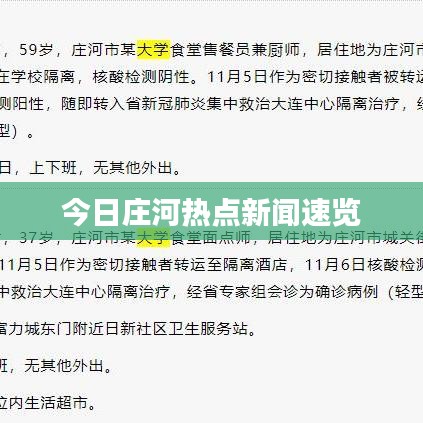 今日莊河熱點新聞速覽