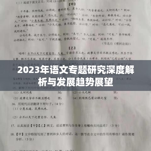2023年語文專題研究深度解析與發(fā)展趨勢展望