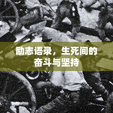 勵志語錄，生死間的奮斗與堅持
