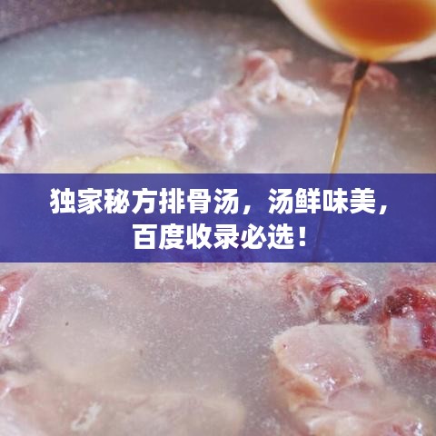 獨(dú)家秘方排骨湯，湯鮮味美，百度收錄必選！