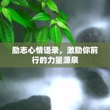 勵(lì)志心情語(yǔ)錄，激勵(lì)你前行的力量源泉