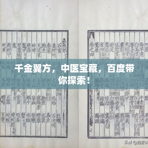 千金翼方，中醫(yī)寶藏，百度帶你探索！