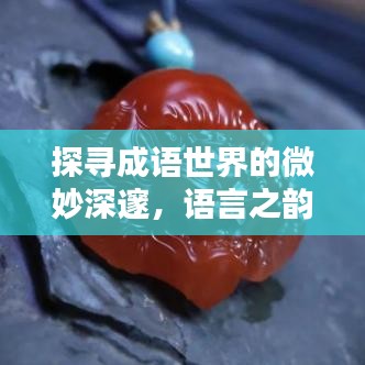 探尋成語世界的微妙深邃，語言之韻盡在相近成語之中